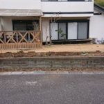 静岡市　大木を撤去・ウッドデッキ施工